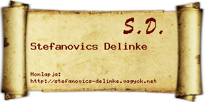 Stefanovics Delinke névjegykártya